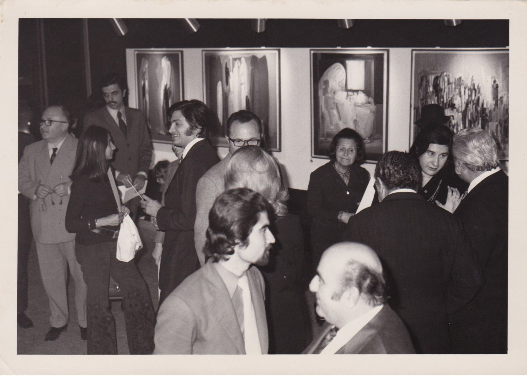 Photograph of Paul Guiragossian Exhibition at Studio 27, 1972.  Courtesy Paul Guiragossian Archivesa